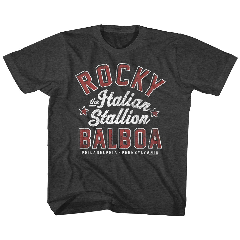 Rocky Youth S/S T-Shirt - The Italian Stallion - Heather Black Heather Hoodie, Sweatshirt | CiraTrend.com
