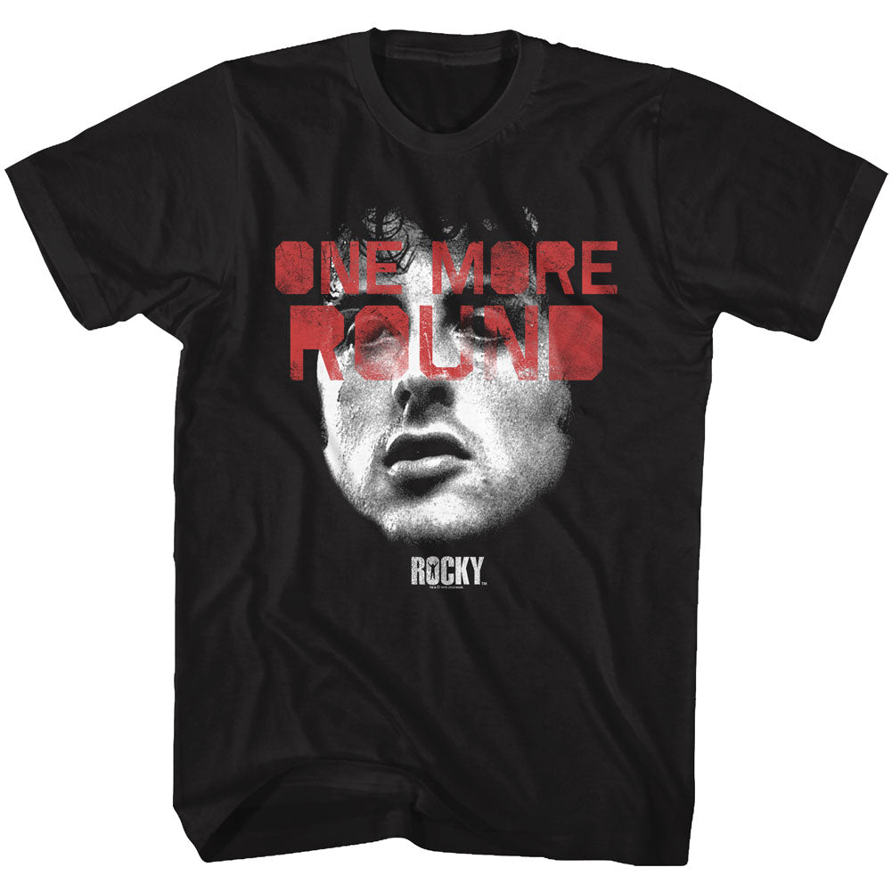 Rocky Mens S/S T-Shirt - One More Round - Solid Black Hoodie, Sweatshirt | CiraTrend.com