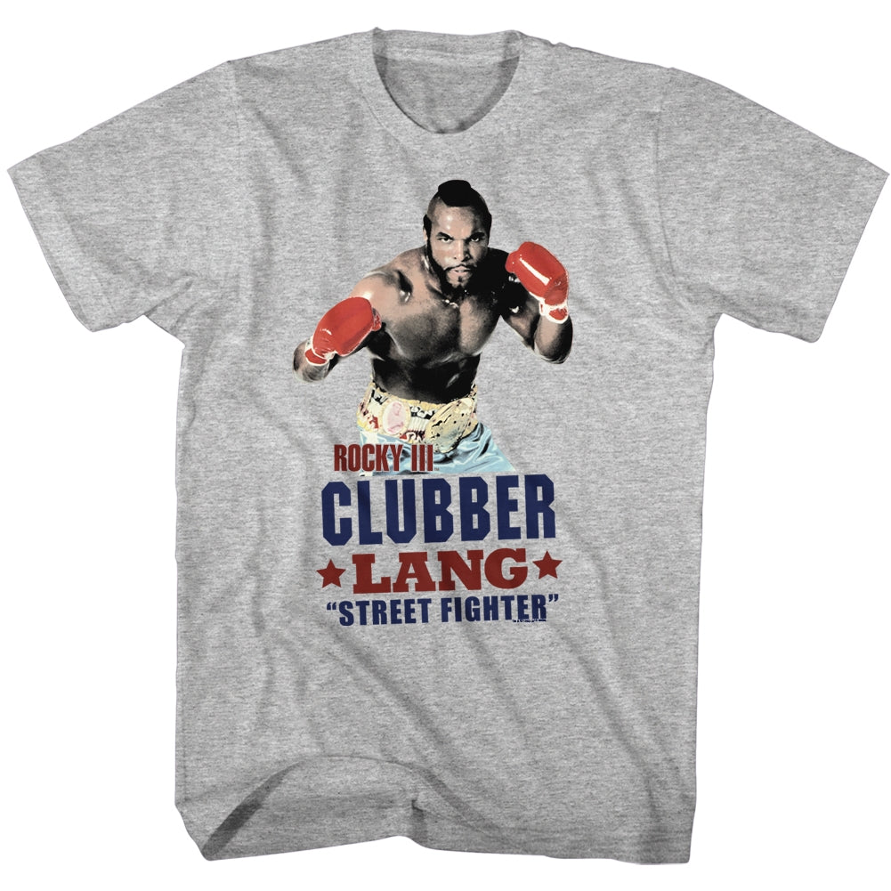 Rocky Mens S/S T-Shirt - Street Fighter - Heather Gray Heather Hoodie, Sweatshirt | CiraTrend.com