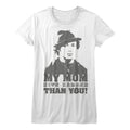 Rocky Girls Juniors S/S T-Shirt - My Mom Hits Harder - Solid White Hoodie, Sweatshirt | CiraTrend.com