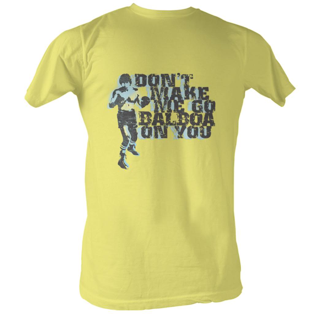 Rocky Mens S/S T-Shirt - Balboa On You - Solid Yellow Hoodie, Sweatshirt | CiraTrend.com