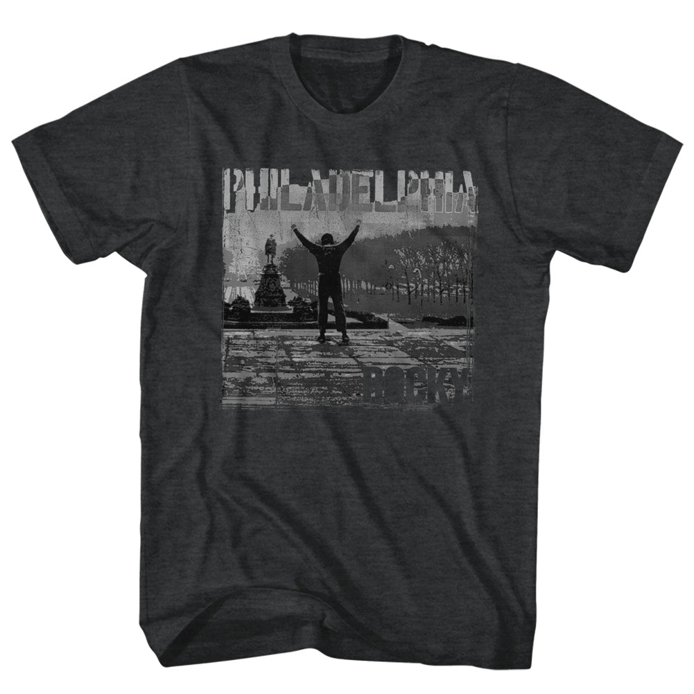Rocky Mens S/S T-Shirt - Philadelphia - Heather Black Heather Hoodie, Sweatshirt | CiraTrend.com