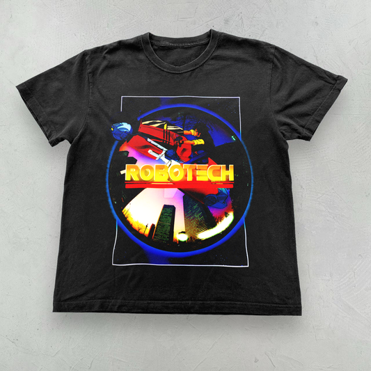 RETRO ROBOTECH: THE MOVIE 1986 BLACK PROMO T-SHIRT