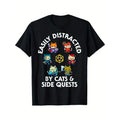 RPG Gamer Cats Side Quests D20 Dice Nerdy Cat Men Women Kids T-Shirt Made in USA Hoodie, Sweatshirt | CiraTrend.com
