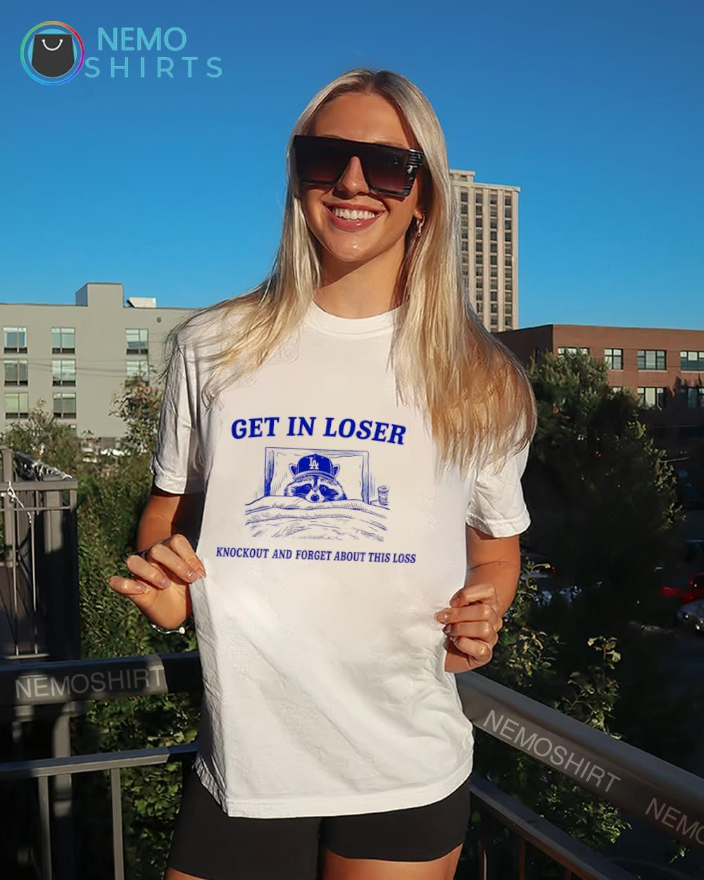 Raccoon Los Angeles Dodgers get in loser knockout and forget about this loss shirt