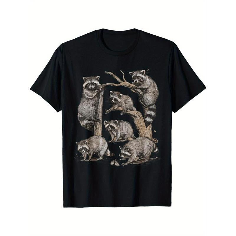 Raccoon portrait sketch wild trash panda cute raccoon men's t-shirt Made in USA Hoodie, Sweatshirt | CiraTrend.com