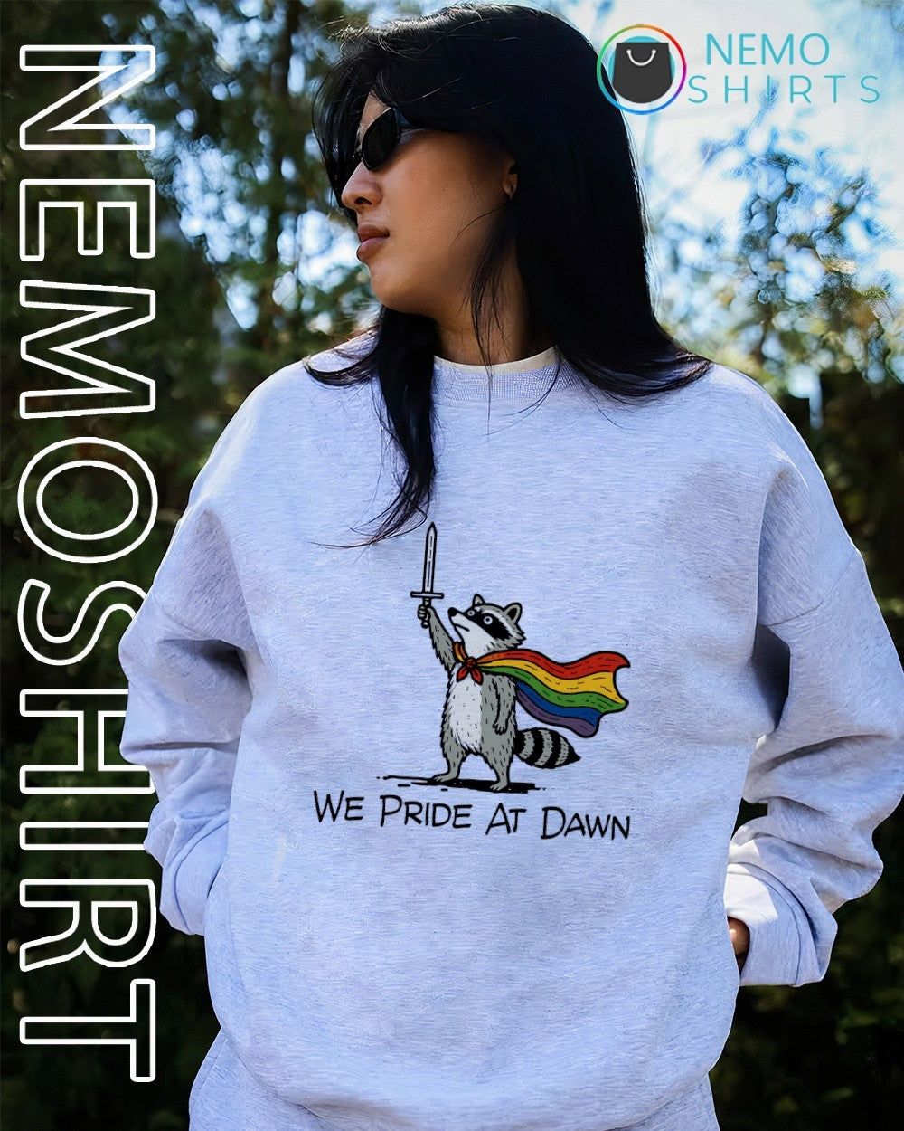 Raccoon we pride at dawn LGBT shirt