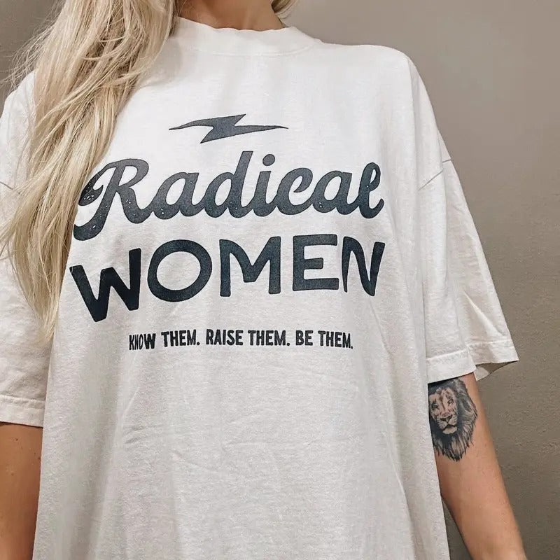 Radical Woman Feminist Empowering Graphic Tee Retro Graphic Tee Grunge Hippie Boho Graphic Hoodie, Sweatshirt | CiraTrend.com