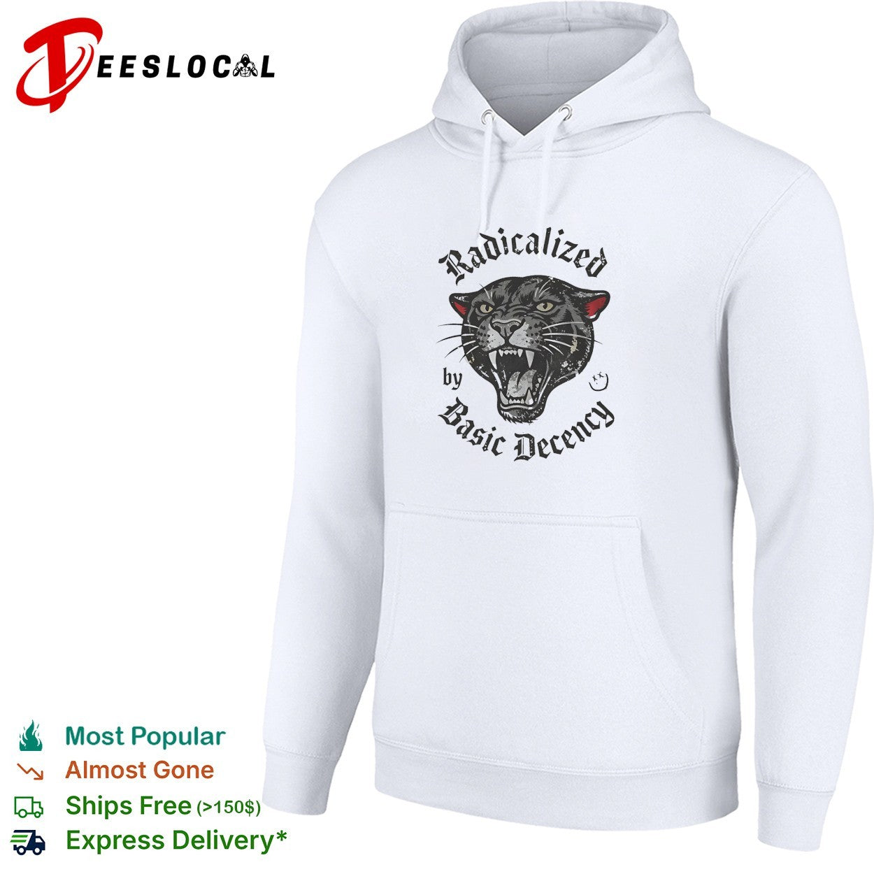 Radicalized by basic decency panther shirt