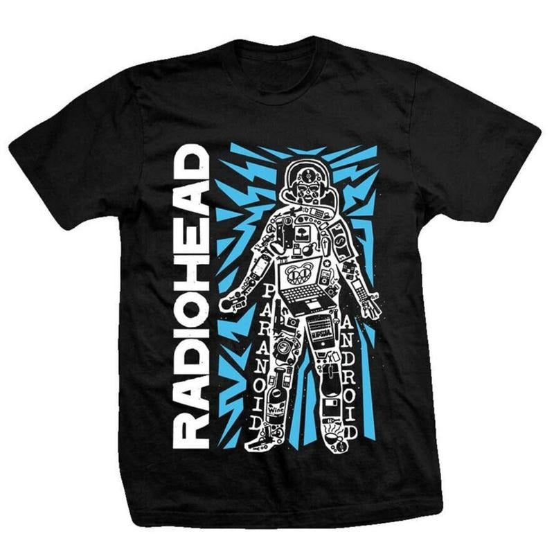 Radiohead Robot Retro 90s Classic Rock T-shirt Black Tee New Hoodie, Sweatshirt | CiraTrend.com