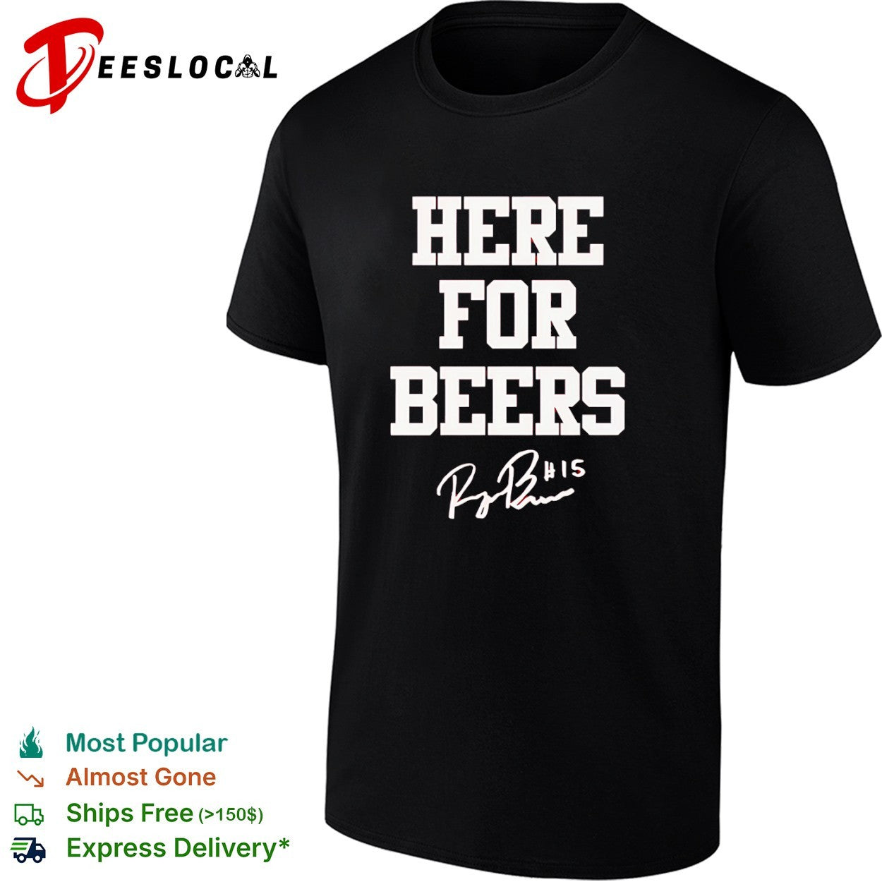 Raegan Beers Oklahoma Sooners college signature here for beers shirt