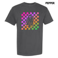 Rainbow Checkered Ghost Comfort Colors T-Shirt 'NLB' Hoodie, Sweatshirt | CiraTrend.com