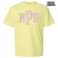 Rainbow Plaid Monogram Comfort Colors T-Shirt 'NLB' Hoodie, Sweatshirt | CiraTrend.com