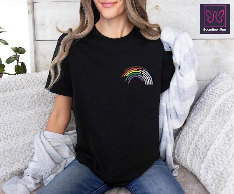 Rainbow Pocket Pride T Shirt Hoodie Sweater,LGBT Pocket Shirt,Pride Month Gift,Gay Pride T-Shirt,Pride Shirt Men,Womens...