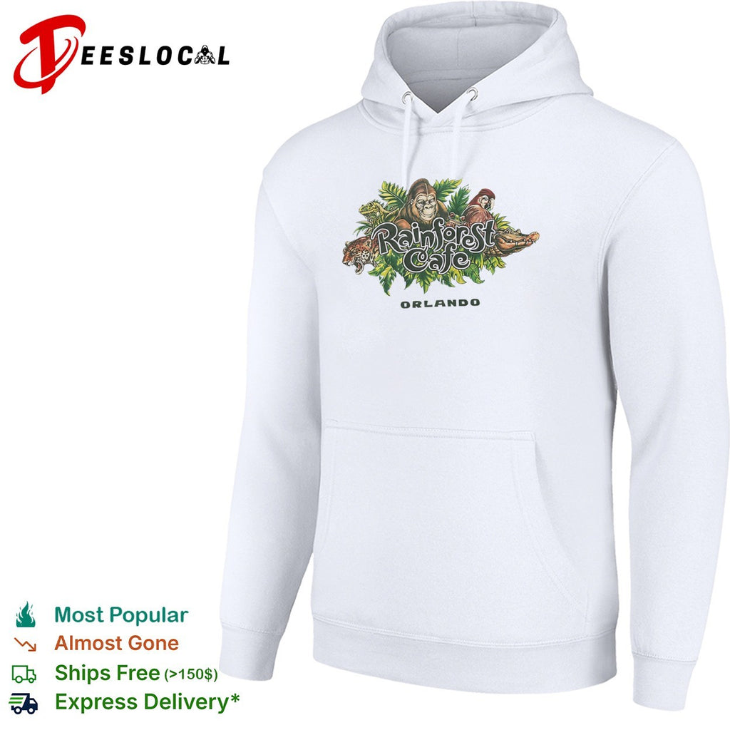 Rainforest Cafe Orlando Gorilla Parrot Jaguar Iguana Gator Tropical Jungle shirt