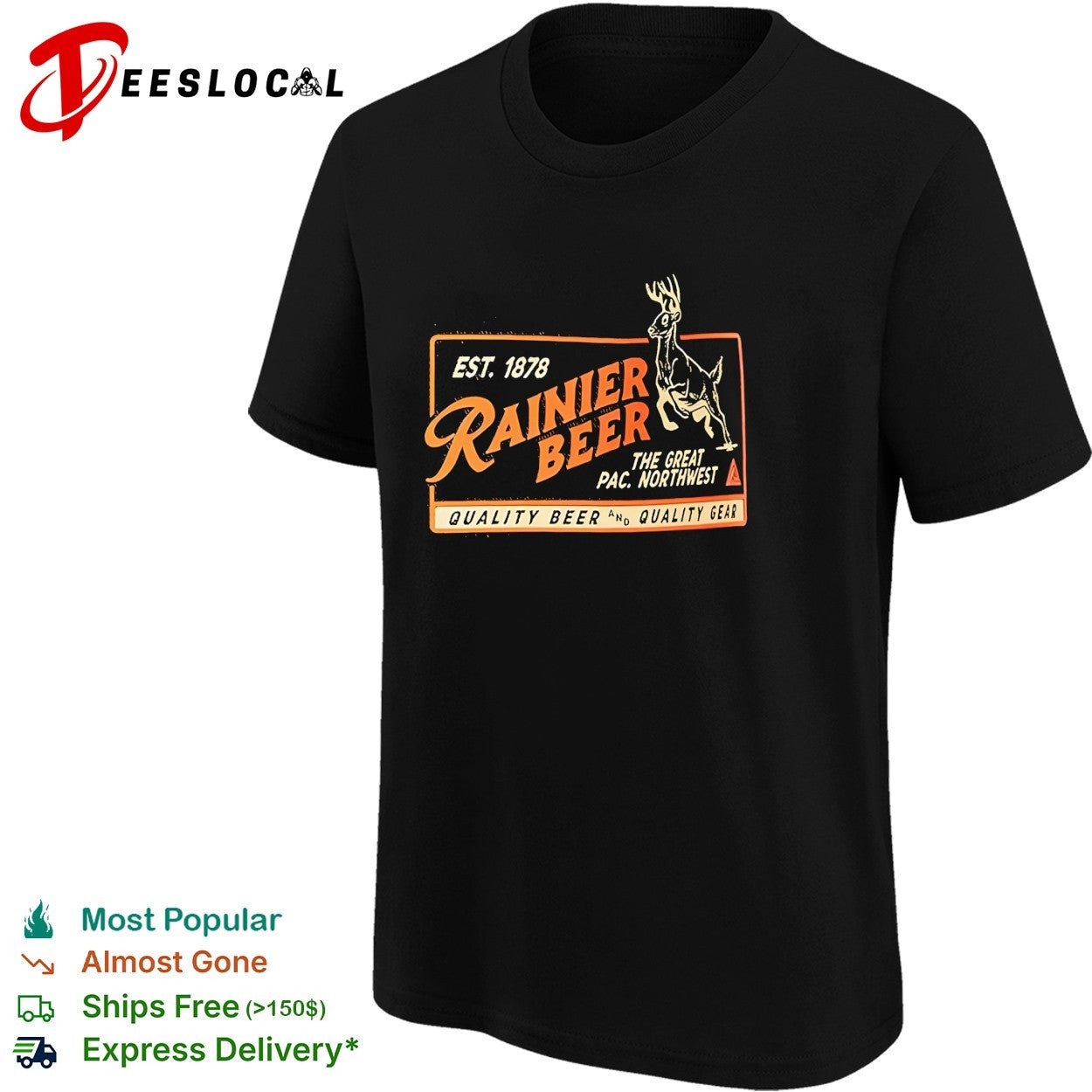 Rainier beer est 1878 Pacific Northwest shirt