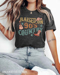 Raised On 90's Country T-Shirt, Western Boho Red Dirt Country Cowboy Aesthetics, Country Pop Concert Festival Tee, Gift...