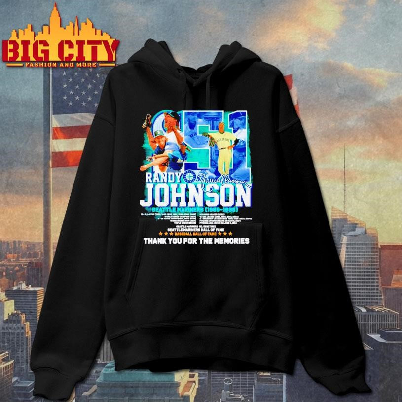 Randy Johnson Seattle Mariners 1989 1998 Thank You for the Memories Shirt