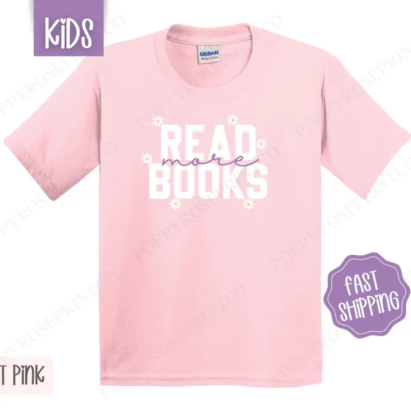 Read More Books Kids Shirt - Bookish Children's Tshirt - Cute Youth Tee Gildan Hoodie, Sweatshirt | CiraTrend.com