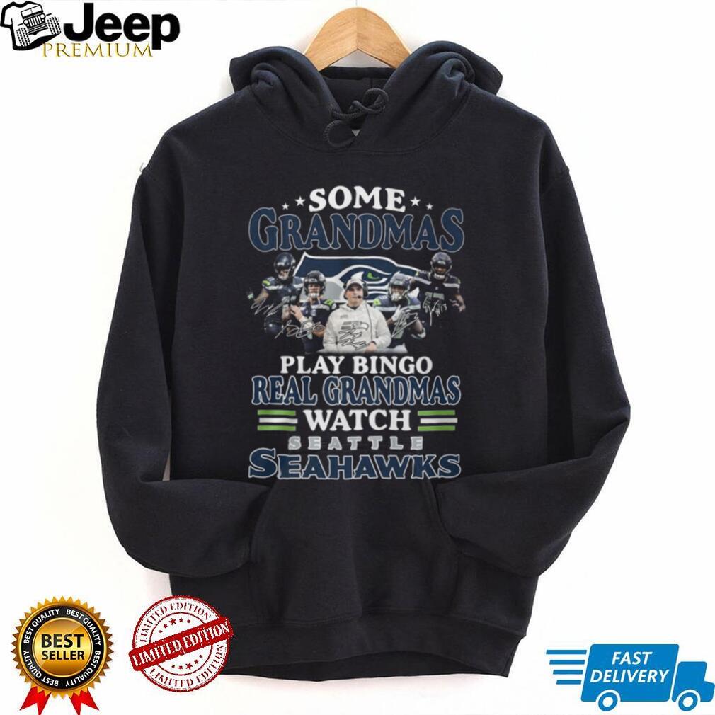 Real Grandmas Watch Seattle Football Signed Players T Shirt