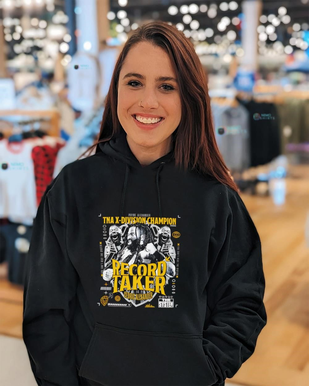Record Taker Cedric Alexander TNA Wrestling X-Division Champion shirt