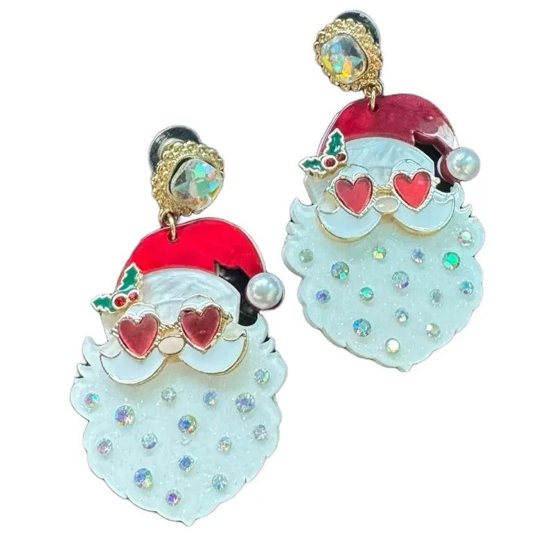 Red Cool Christmas Santa Dangle Earrings T-Shirts, Hoodie, Sweatshirt | CiraTrend.com