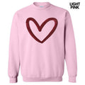 Red Cut Out Heart Sequin Patch Sweatshirt T-Shirts, Hoodie | CiraTrend.com