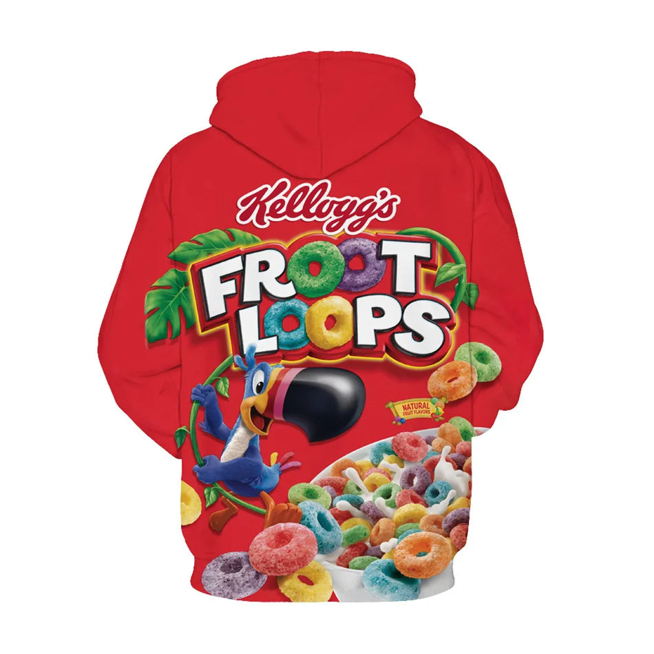 Red Froot Loops Hoodie, Sweatshirt, All Over Print
