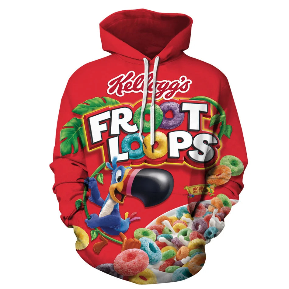 Red Froot Loops Hoodie, Sweatshirt, All Over Print