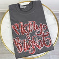 Red Merry & Bright Faux Sequin Sweatshirt T-Shirts, Hoodie | CiraTrend.com
