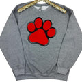Red Paw Chenille Patch Sweatshirt -- GRAPHITE T-Shirts, Hoodie | CiraTrend.com