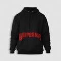 Ultra-Soft Black/Red Phantom Hoodie with Ribbed Cuffs and Hem - Perfect Top for Weight Training and Running T-Shirts,...
