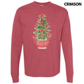 Red Potted Christmas Tree Long Sleeve Comfort Colors T-Shirt 'NLB' Hoodie, Sweatshirt | CiraTrend.com