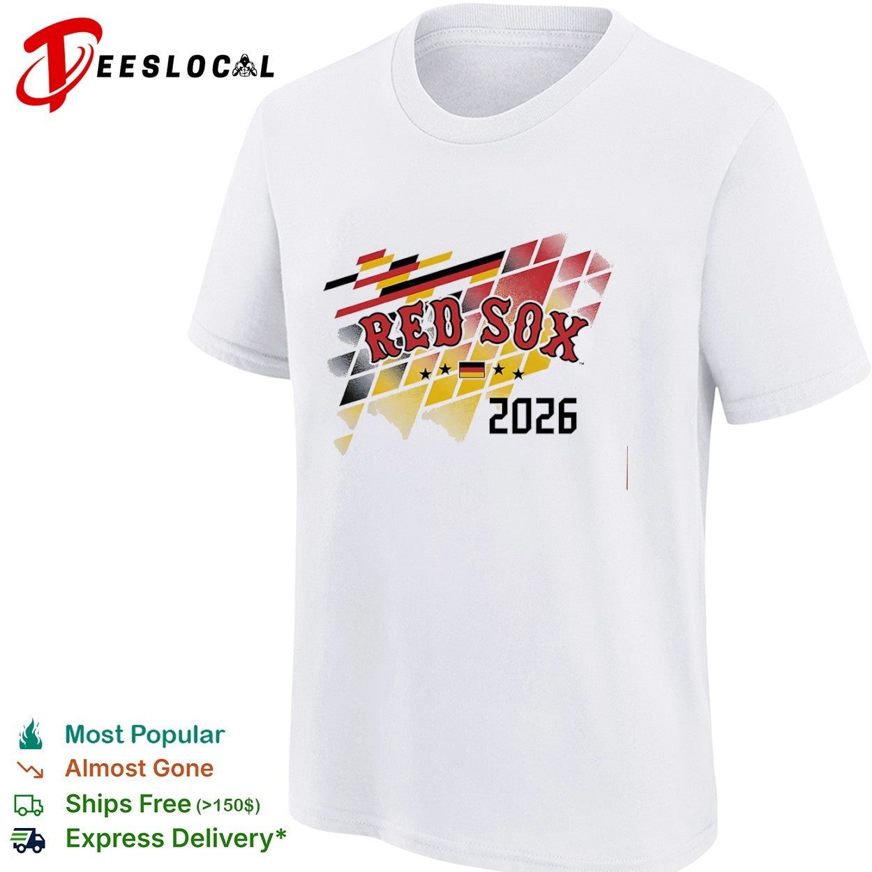 Red Sox 2026 Germany Flag Racing shirt