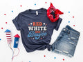 Red White and Boujee, Retro Groovy 4th of July Shirt, Patriotic Rainbow Shirt, Happy 4th of July Shirt, Independence Day, Memorial Day Shirt