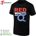 Red White and Q Patriotic QAnon Movement Slogan American Flag shirt