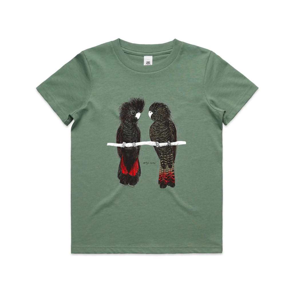 Red Tailed Black Cockatoos Kids Tee Hoodie, Sweatshirt | CiraTrend.com (Image 2)