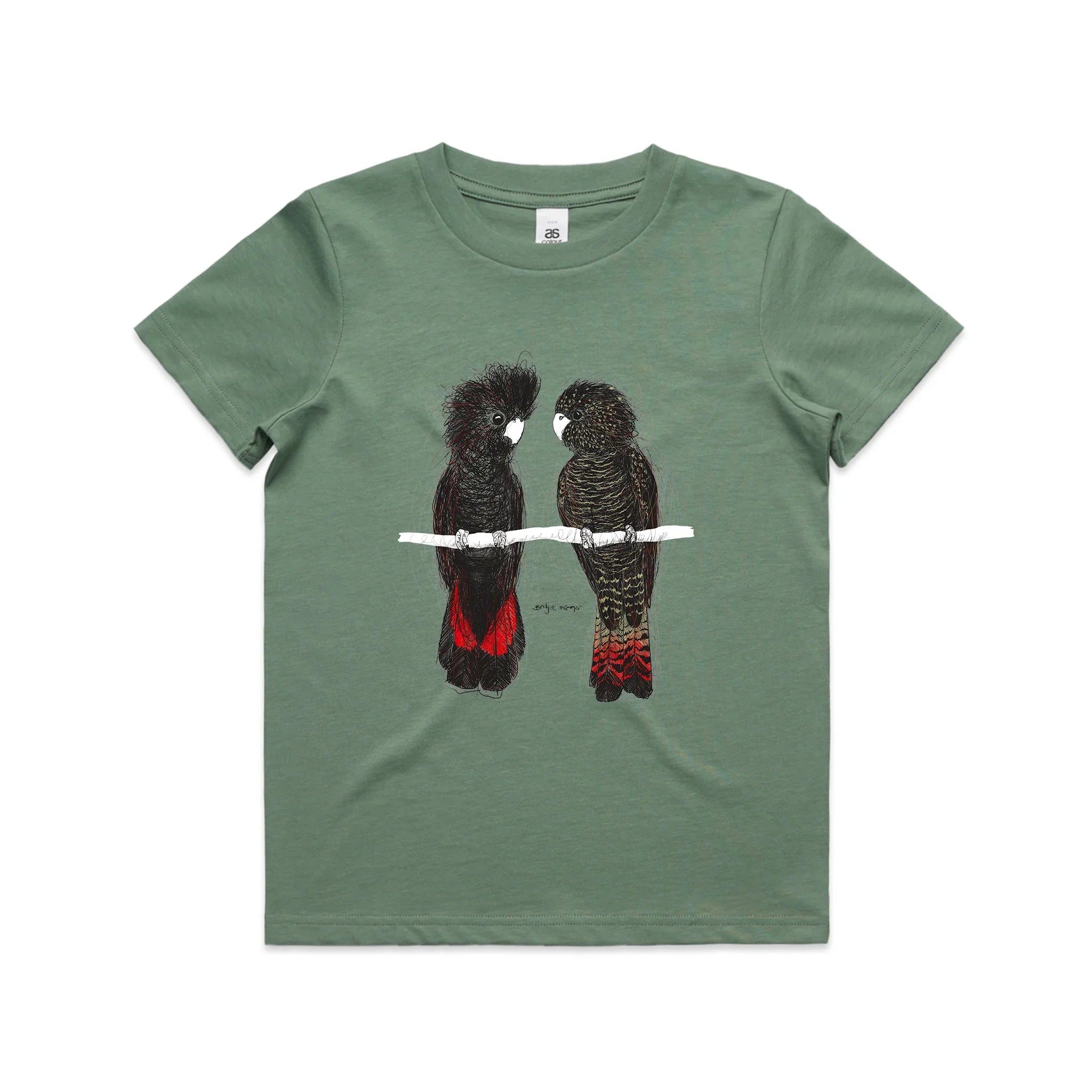 Red Tailed Black Cockatoos Kids Tee Hoodie, Sweatshirt | CiraTrend.com (Image 2)