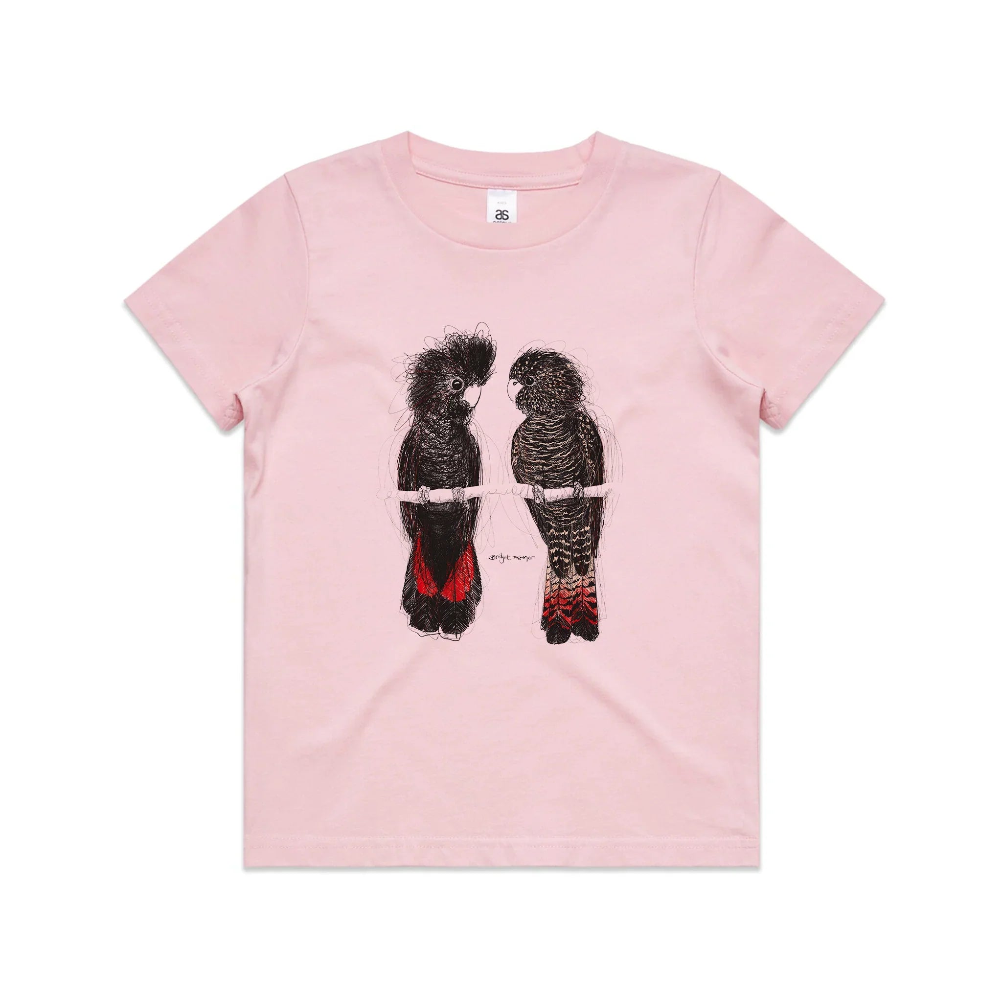 Red Tailed Black Cockatoos Kids Tee Hoodie, Sweatshirt | CiraTrend.com (Image 3)