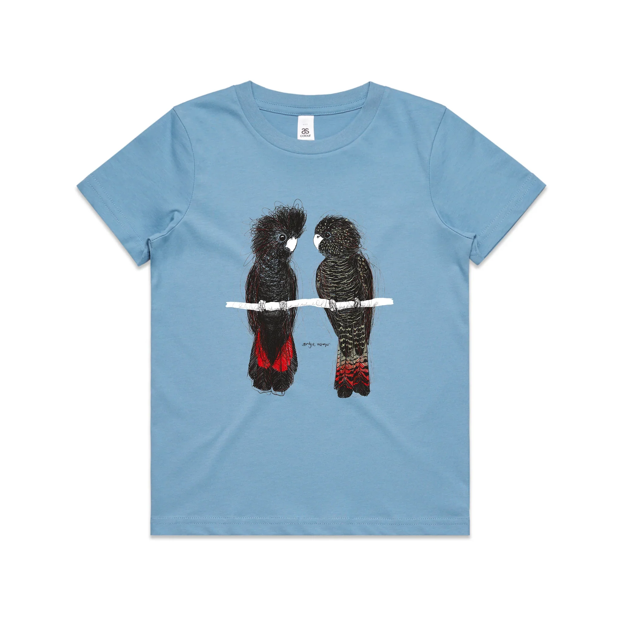 Red Tailed Black Cockatoos Kids Tee Hoodie, Sweatshirt | CiraTrend.com (Image 4)