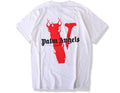 Vlone Palm Angels Tee White/Red Hoodie, Sweatshirt | CiraTrend.com