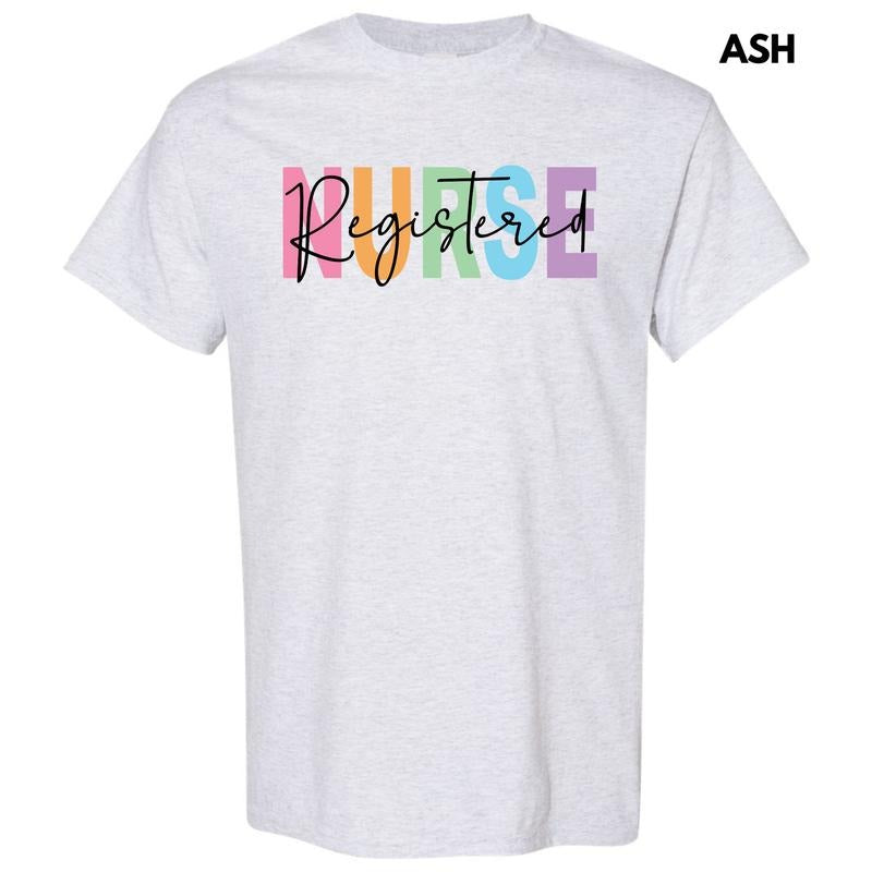 Registered Nurse Colorful Gildan Short Sleeve T-Shirt 'NLB' Hoodie, Sweatshirt | CiraTrend.com