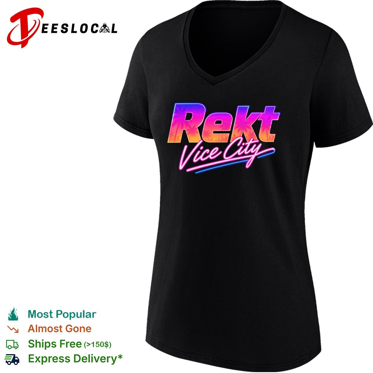Rekt Vice City neon shirt