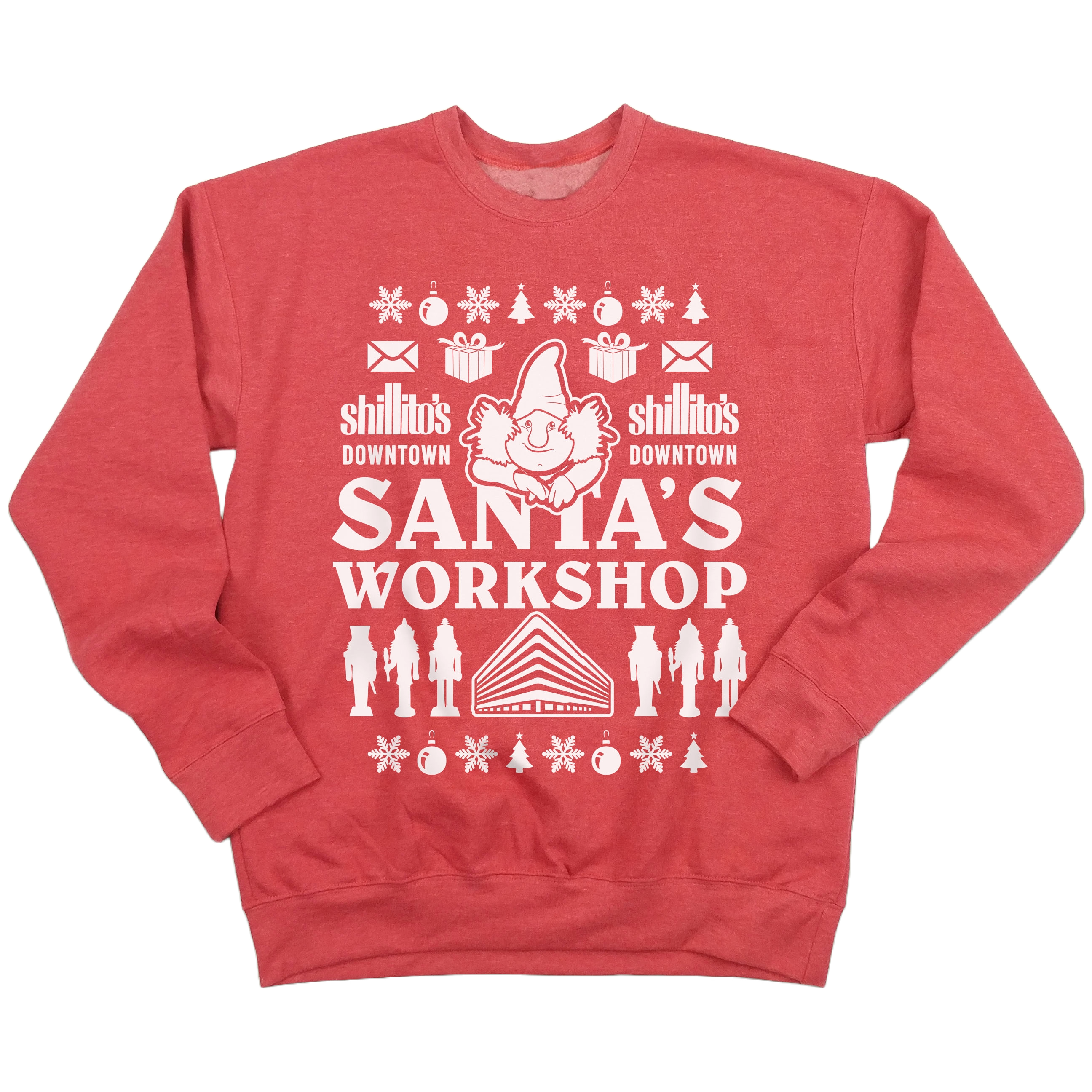 Shillito'S Elf "Santa'S Workshop" Ugly T-Shirts, Hoodie, Sweatshirt