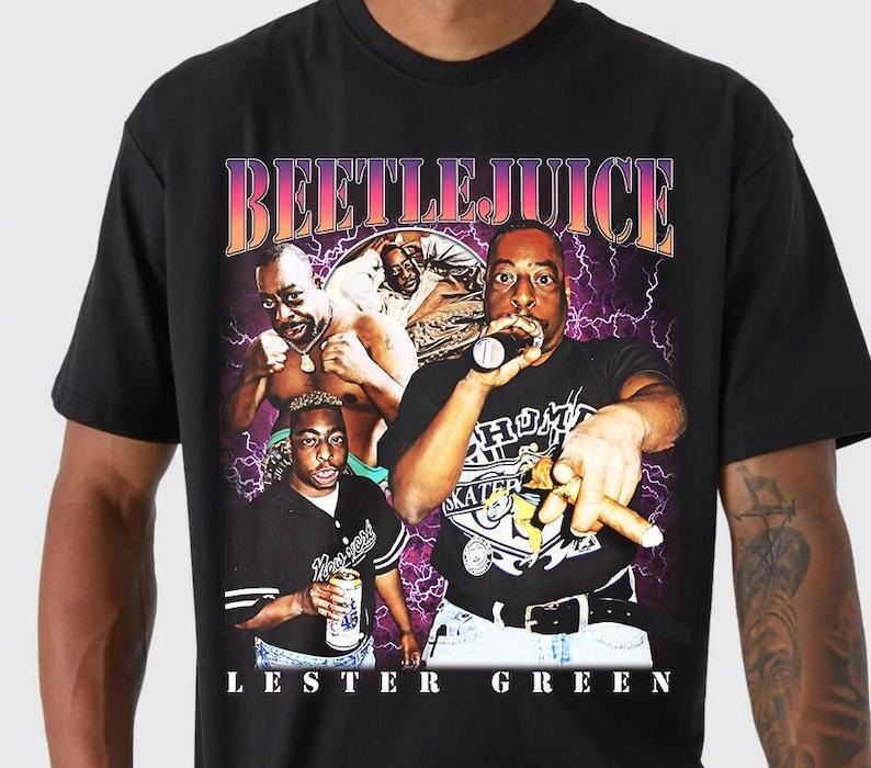 Retr0 Beetleju1ce Lester Green T Shirt, Funny Classic 90s Graphic Tee, Unisex, Vintage Bootleg, Retro 90s Fans Shirt,...