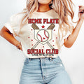 Retro Baseball Mama T-Shirt-sweatshirt-hoodie, Home Plate Social Club T-Shirt, Baseball Coquette T-Shirt, Loud Proud...