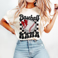 Retro Baseball Mama T-Shirt, Baseball T-Shirt, Baseball Coquette T-Shirt, Game Day T-Shirt, Baseball Mom T-Shirt,...