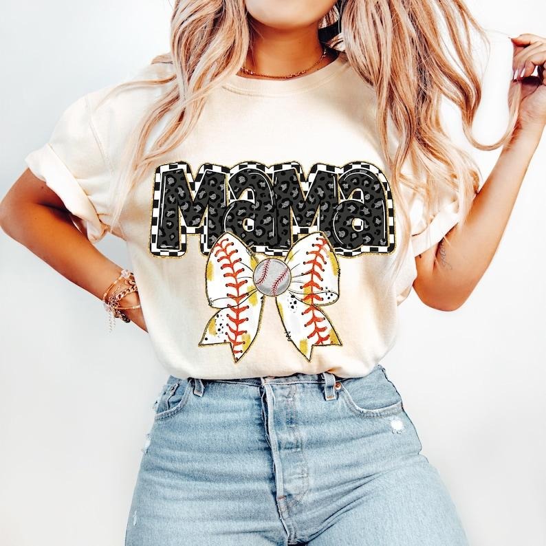 Retro Baseball Mama, Baseball Coquette, Game Day Baseball Tshirt Hoodie, Sweatshirt | CiraTrend.com