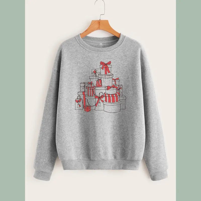 Retro Christmas Sweatshirt - Vintage Holiday Sweatshirt for Her - Trendy Holiday Crewneck for Winter and Fall - Christmas...
