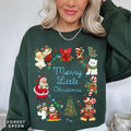 Retro Christmas Sweatshirt, Merry Little Christmas, Vintage Women's Christmas Vintage Shirt, Trendy Holiday Sweatshirt,...